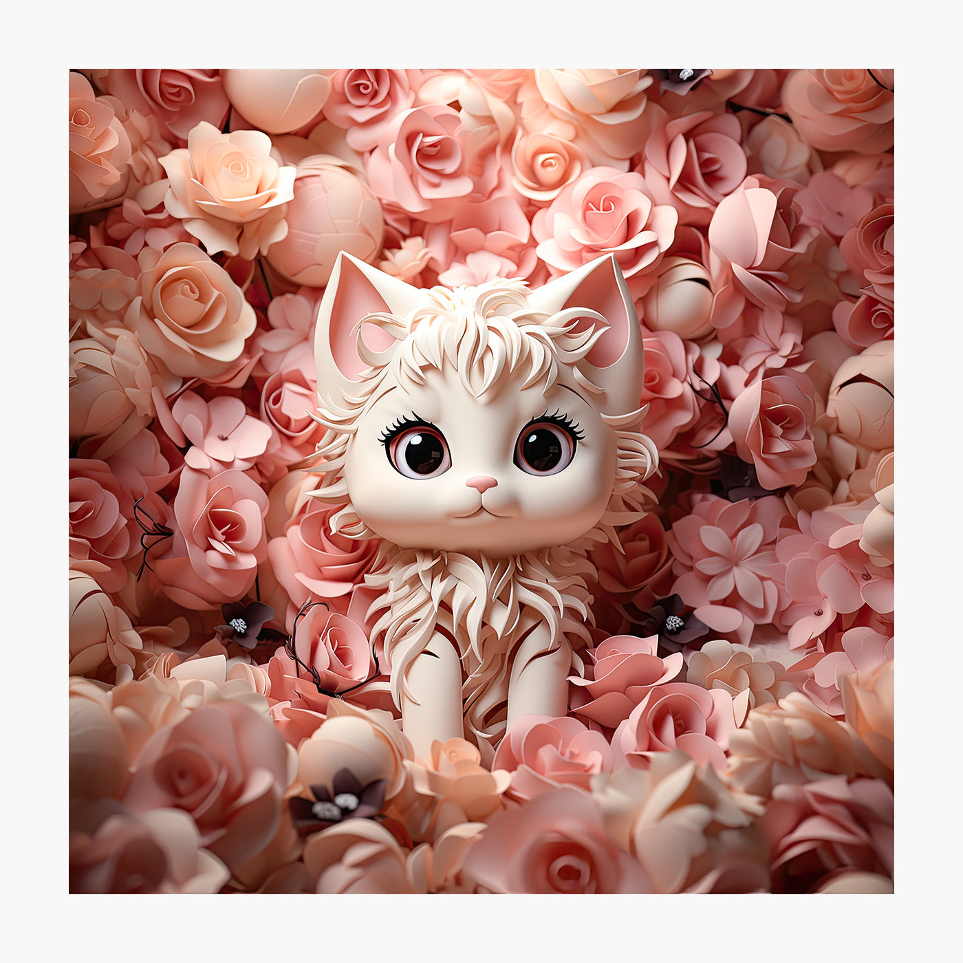 Kids Cat & Roses